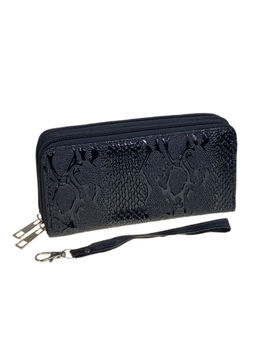 Женское портмоне из искусственной кожи, цвет черный