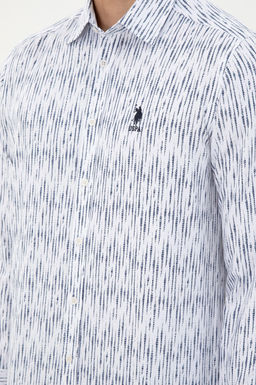 Мужская белая рубашка с длинным рукавом - U.s. polo assn фото 7