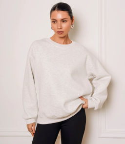 Свитшот #КТF003, светло-серый меланж