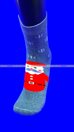 Цена за 10 пар.Термоноски женские внутри махра Новогодние арт. 3501