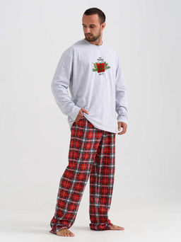 Пижама мужская Новогодняя меланжевый 2273 (10)