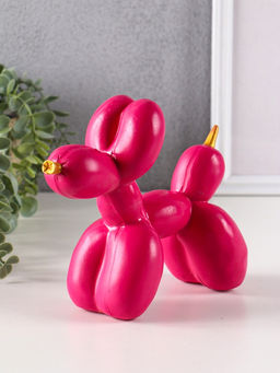 Фигурка полистоун «Собака из шариков», 17×19.5×8 см, розовый