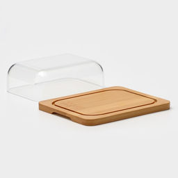 Маслёнка - сырница Доляна, бамбук, 15×12.5×5.5 см