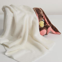 Цена за 2 шт. Ткань для рукоделия, мех на трикотажной основе, белая, лоскут 50×50 см