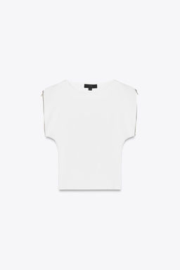 KNIT TOP WITH ZIPS - Zara фото 5