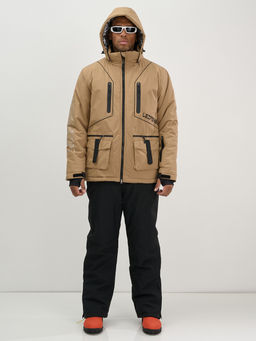 Горнолыжный костюм мужской зимний бежевого цвета 394B - Leifensh фото 11