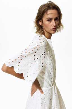 Vestido camisero con bordado ingl?s - H&m фото 3