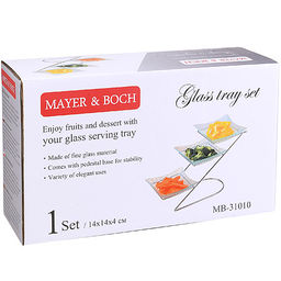 31010 Блюдо на подставке 14 х14см 3-яруса MB (х12) - Mayer&boch фото 3