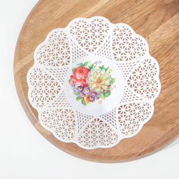 Цена за 2 шт. Ваза для хлеба и фруктов «Кубань. Сердце», 18×4.5 см, белый, рисунок МИКС