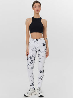 Легинсы женские белые с эффектом тай-дай - Mark formelle фото 4