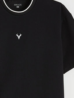 Oversize Bisiklet Yaka Spor Erkek Ti??rt