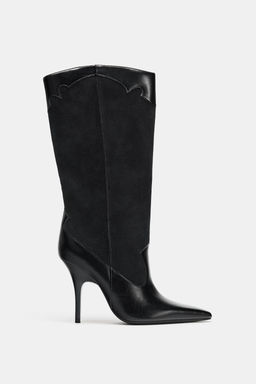 COWBOY HEEL BOOTS - Zara фото 3