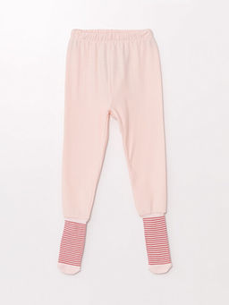 Beli Lastikli K?z Bebek ?orapl? Pijama Alt