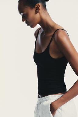 LYOCELL T-SHIRT WITH INNER TOP - Zara фото 4