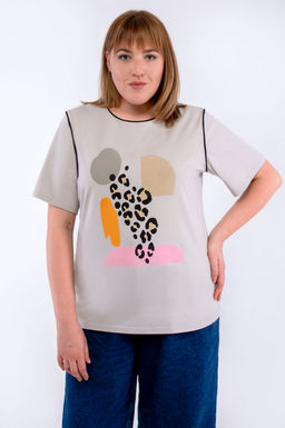 Арт. 31116 Футболка женская 50-58 (5 шт) Цвет:серый - Калинка фото 11