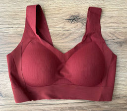 K13027 Топ с чашками бесшовный БОРДОВЫЙ