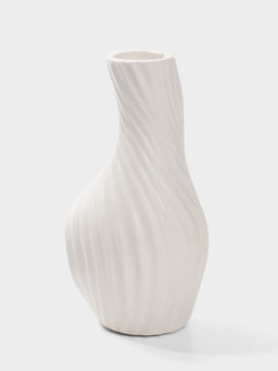 Ваза настольная керамика "Пласидо" 18х8 см, белый