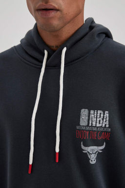 DeFactoFit Толстовка оверсайз с капюшоном NBA Chicago Bulls  фото 5