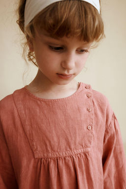 VESTIDO 100% LINO CREATED BY CARAMEL LONDON X ZARA / Terracota  фото 6