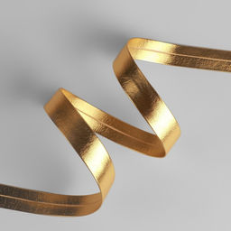 Косая бейка, кожзам, 15 мм, 10±1 м, цвет золотой