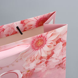 Цена за 2 шт. Пакет подарочный ламинированный, упаковка, С 8 марта, цветы, M 30?26?9 см