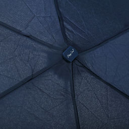 Зонт-мини механический Моно ткань эпонж (полиэстер), 6 лучей, д/купола 88см h50см, 5 сложений, 17см в сложенном виде, механизм против ветра, ручка с покрытием soft-touch, цвет темно-синий, 184гр (Китай) - Домашняя Мода фото 5