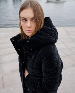 Пальто женское арт. 313W, черный - Ultramarine фото 5