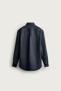 CAMISA REGULAR FIT 100% LINO / Azul / ?ndigo - Zara фото 7