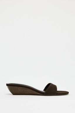 SUEDE WEDGE SANDALS - Zara фото 3