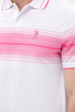 Мужская розовая футболка с воротником-поло - U.s. polo assn фото 21