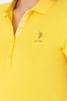 Женская желтая базовая футболка Неожиданная скидка в корзине - U.s. polo assn фото 7