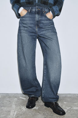 ZW COLLECTION BALLOON HIGH-WAIST JEANS - Zara фото 2