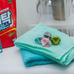 Цена за 3 шт. Шарики для стирки пуховиков и одеял Доляна, 4 шт, d=5 см, цвет розовый  фото 12