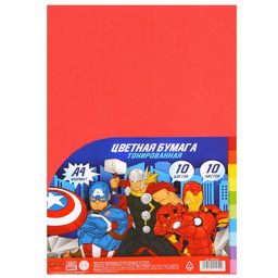Бумага цветная тонированная А4, 10 листов, 10 цветов, 80 г/м2, Мстители - Marvel фото 5