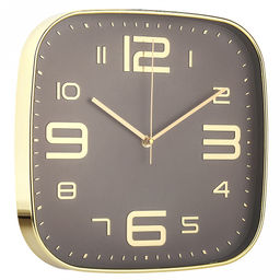 Часы настенные "Парадиз" 29х29х4см, мягкий ход, циферблат шоколадный; цифры арабские, золотой; корпус пластик, золотой; в коробке (Китай)