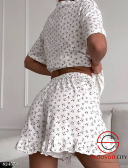 Пижама с шортами домашняя