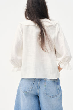 Blusa de volantes en mezcla de algod?n - H&m фото 5