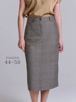Юбка прямого кроя из костюмной ткани