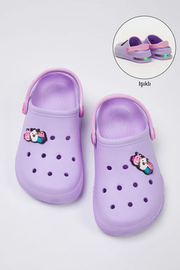 Trendyolmilla Shoes Lila Is?kl? Hafif Taban Figurlu Sandalet Terlik TAKSS25TE00049