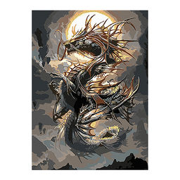 Картина по номерам "Пепельный дракон" 40х30