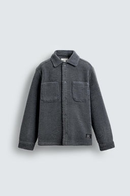 FAUX SHEARLING OVERSHIRT WITH POCKETS - Zara фото 7