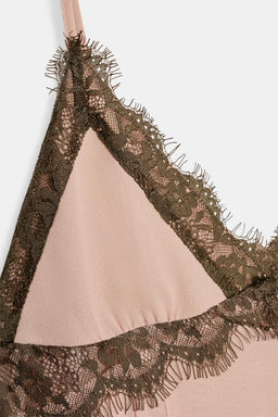 SHORT DRESS WITH CONTRAST LACE - Zara фото 11