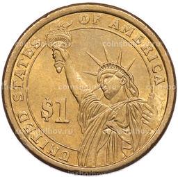 Монета 1 доллар 2008 года (D) США 6-й президент США Джон Куинси Адамс