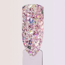 Гель лак для ногтей, с блёстками, трехфазный, 8 мл, LED/UV, розовый