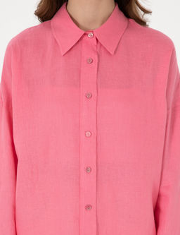 Pembe Oversize Uzun Kollu G_mlek