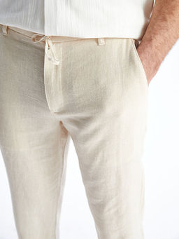 Брюки мужские Slim Fit с льном