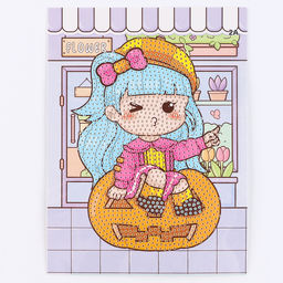 Алмазная вышивка с частичным заполнением Момоэ 13,7 18,3 см, картон - Школа талантов фото 2