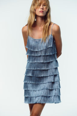 FRINGED SHORT DRESS - Zara фото 2