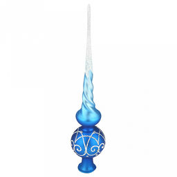 Елочная игрушка верхушка стеклянная Энергия дсм, h25,5см, ручная художественная роспись, подарочная упаковка (Россия) - Домашняя мода фото 3