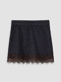 Dar Fit Dantel Detayl? Mini Jean Etek